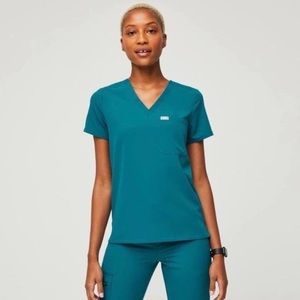 FIGS Pacific Blue XL Catarina Scrub Top NWT